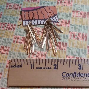 Gold tone earrings